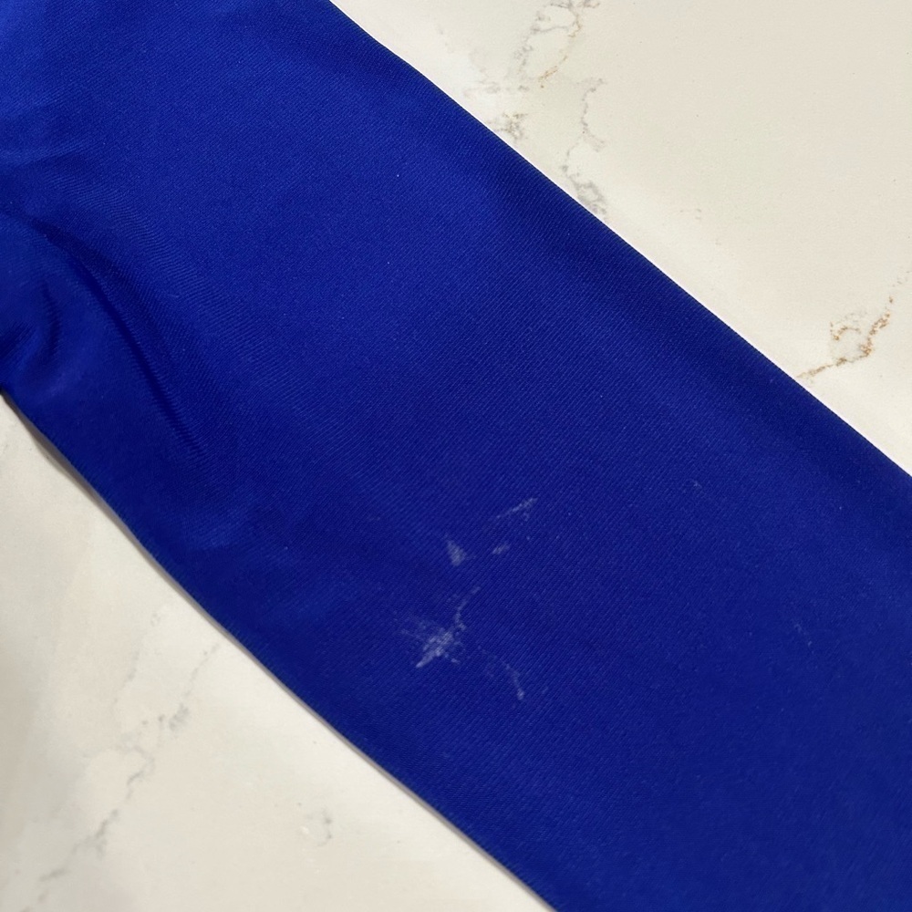 Lauren by Ralph Lauren Faux Wrap Midi Ruching Blue Round Neck 3/4 Sleeves Size 4 - Picture 12 of 13